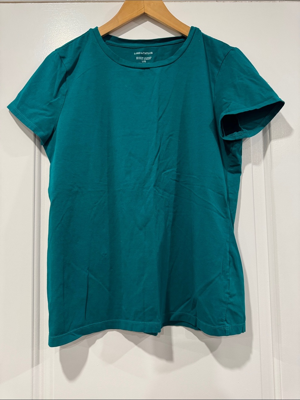 Lord & Taylor Teal short sleeve t-shirt size large